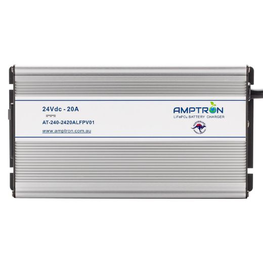 Picture of 24V 20AH AMPTRON AC-DC LIFEPO4 BATTERY CHARGER