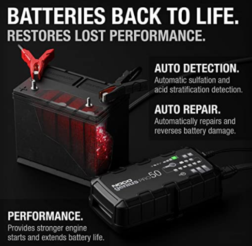 Picture of 6/12/24V 50AH NOCO GENIUS PRO50 FULLY AUTOMATIC SMART BATTERY CHARGER - IP20 RATING