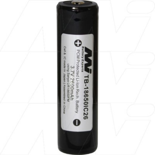 Picture of 3.7V 18650 RECHARGEABLE LITHIUM THIONYL CHLORIDE BATTERY 2600MAH 18650IC26 ( LED LENSER )