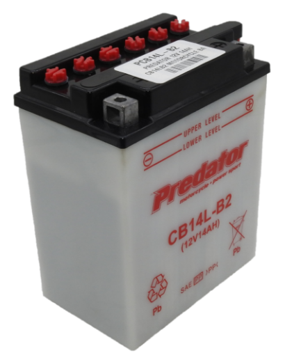 Picture of PCB14L-B2 - 12VOLT 14AH PREDATOR MOTORCYCLE CONVENTIONAL BATTERY - RHP