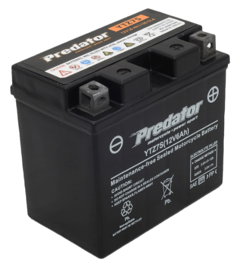 Picture of YTZ7S - 12VOLT 6AH PREDATOR MOTORCYCLE AGM BATTERY - RHP