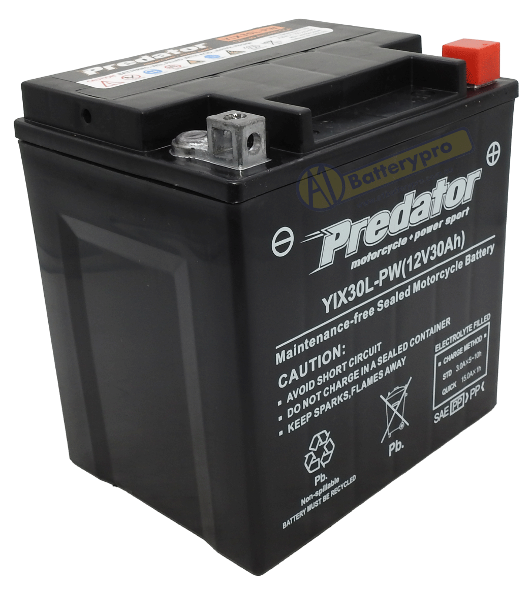 Picture of YIX30L-PW - 12VOLT 30AH  PREDATOR HEAVY DUTY AGM MOTORCYCLE BATTERY - RHP 440 CCA