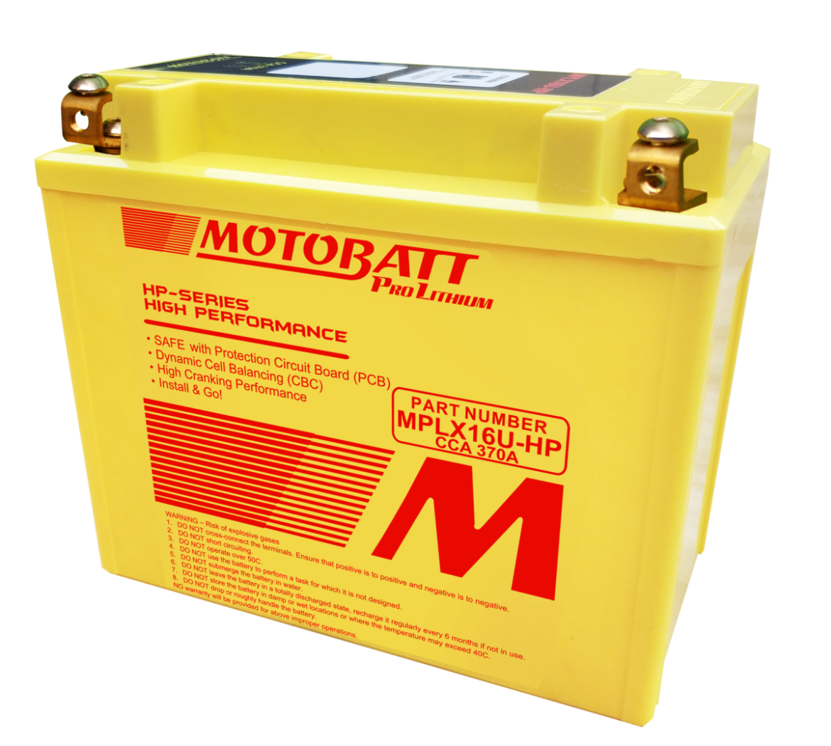 Picture of MPLX16U-HP - 13.2VOLT 8AH MOTOBATT LITHIUM BATTERY WITH PROTECTION CIRCUIT BOARD (PCB) - RHP