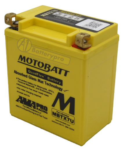 Picture of MBTX7U - 12VOLT 115CCA 8AH MOTOBATT AGM BATTERY - RHP