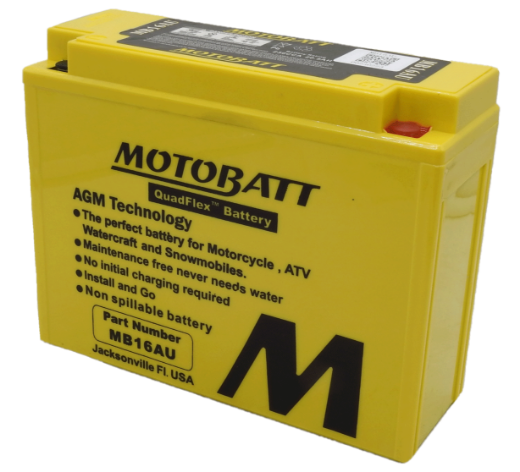 Picture of MB16AU - 12VOLT 250CCA 20.5AH MOTOBATT AGM QUADFLEX BATTERY - RHP