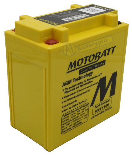 Picture of MBTX16U - 12VOLT 270CCA 19AH MOTOBATT AGM QUADFLEX BATTERY - RHP