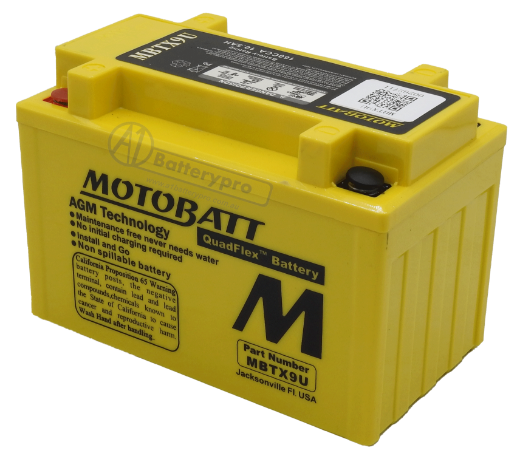 Picture of MBTX9U - 12VOLT 160CCA 10.5AH MOTOBATT AGM QUADFLEX BATTERY