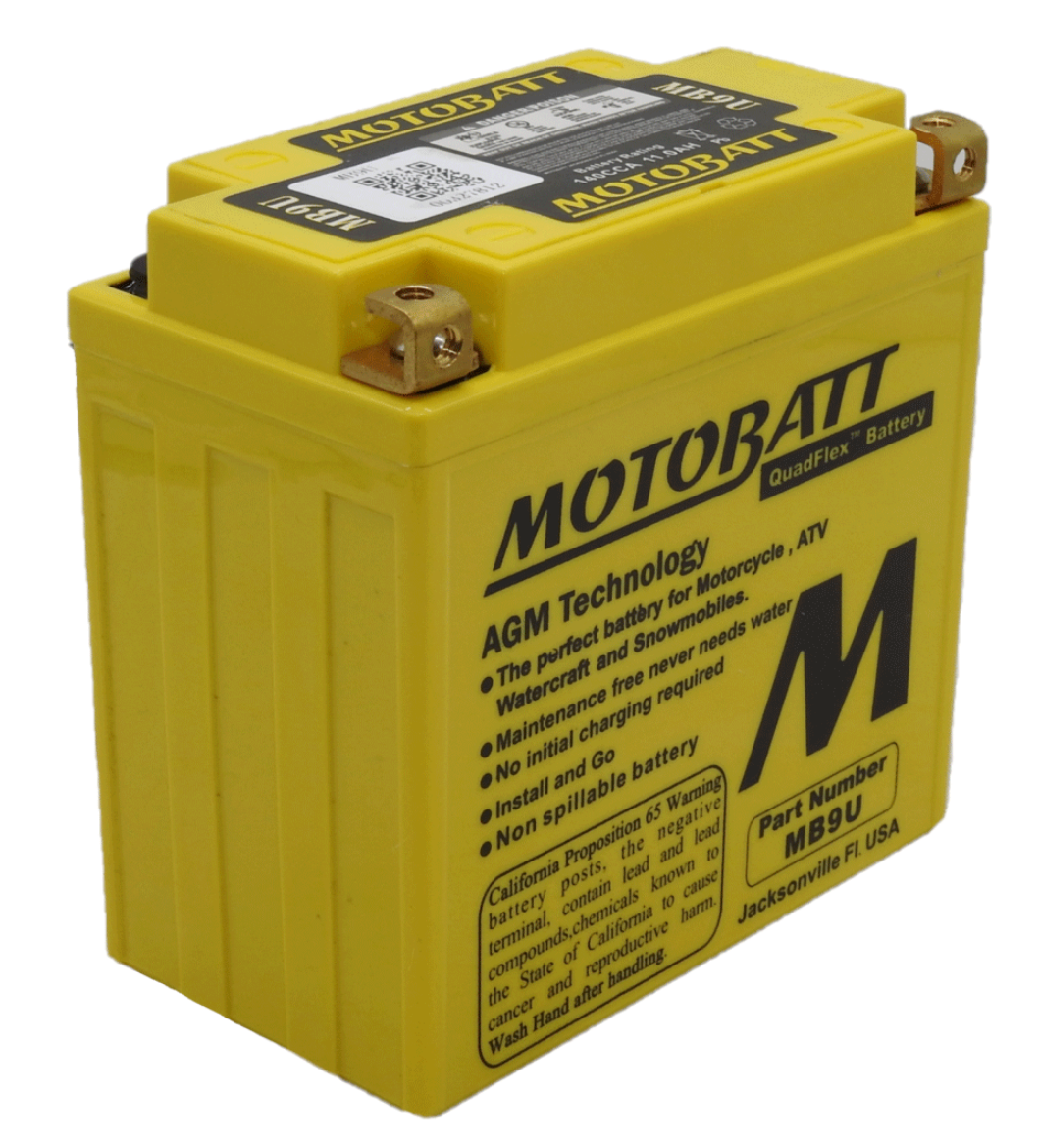 Picture of MB9U - 12VOLT 165CCA 11AH  MOTOBATT AGM QUADFLEX BATTERY