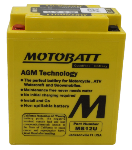 Picture of MB12U - 12VOLT 170CCA 15AH MOTOBATT AGM QUADFLEX BATTERY