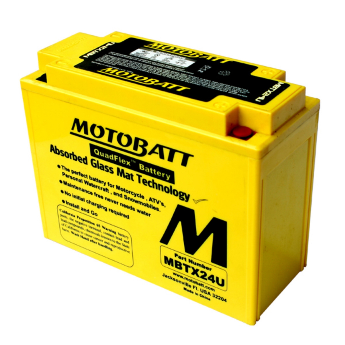 Picture of MBTX24U - 12VOLT 350CCA 25AH MOTOBATT SEALED AGM BATTERY