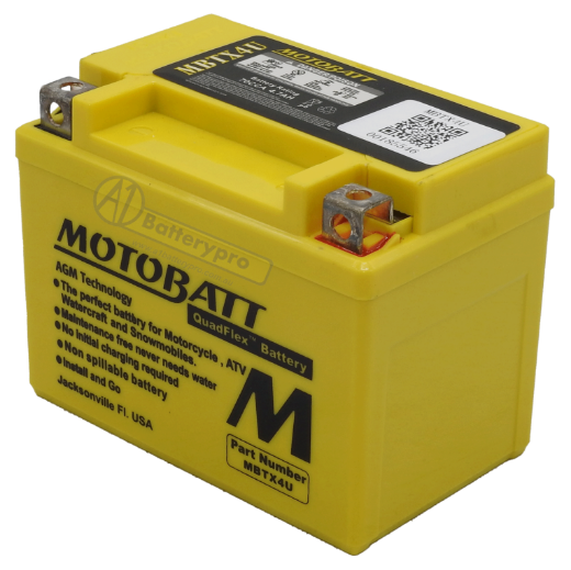 Picture of MBTX4U - 12VOLT 70CCA 4.7AH MOTOBATT AGM BATTERY - RHP