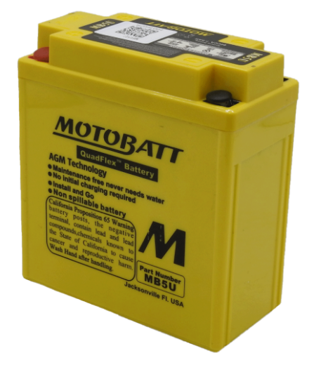 Picture of MB5U - 12VOLT 105CCA 7AH MOTOBATT AGM QUADFLEX BATTERY - RHP