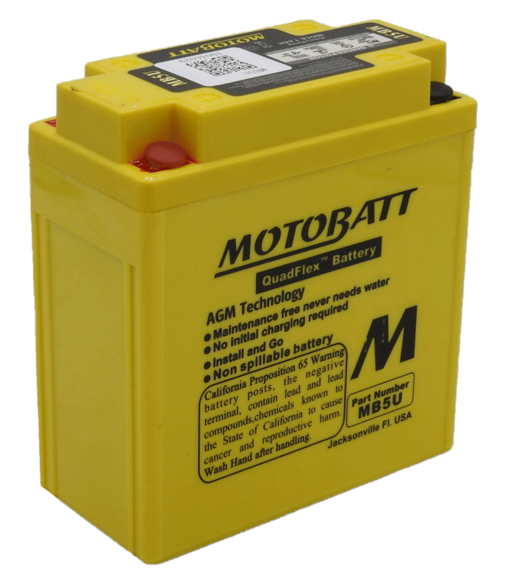 Picture of MB5U - 12VOLT 105CCA 7AH MOTOBATT AGM QUADFLEX BATTERY - RHP