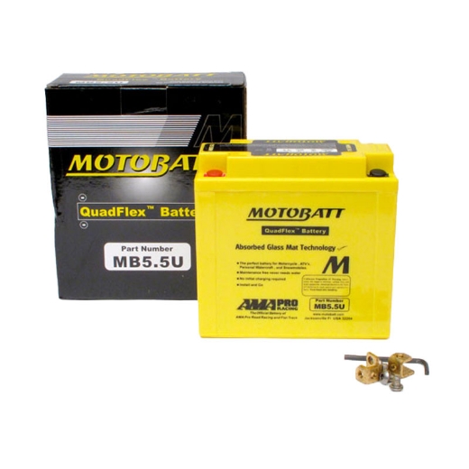 Picture of MB5.5U - 12VOLT 90CCA 7AH MOTOBATT AGM QUADFLEX BATTERY - RHP