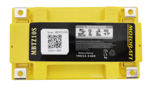 Picture of MBTZ10S - 12VOLT 165CCA 8.6AH MOTOBATT AGM QUADFLEX BATTERY