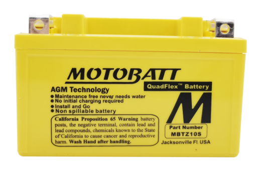 Picture of MBTZ10S - 12VOLT 165CCA 8.6AH MOTOBATT AGM QUADFLEX BATTERY