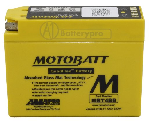 Picture of MBT4BB -  12VOLT 40CCA 2.5AH MOTOBATT AGM BATTERY