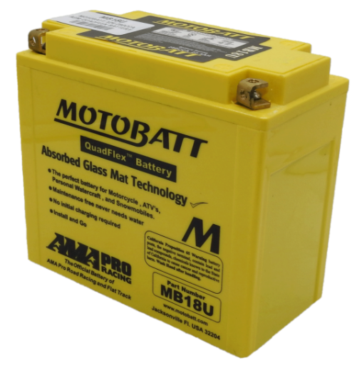 Picture of MB18U - 12VOLT 280CCA 22.5AH MOTOBATT AGM QUADFLEX BATTERY - RHP