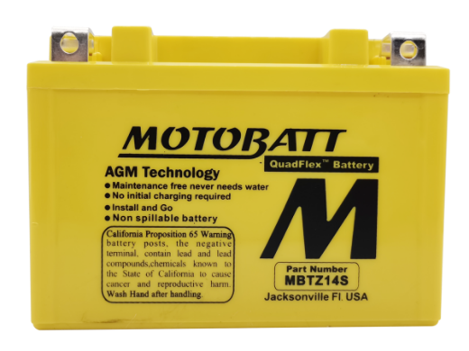 Picture of MBTZ14S - 12VOLT 170CCA MOTOBATT AGM QUADFLEX BATTERY -  RHP