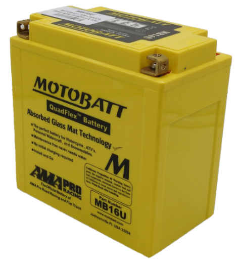 Picture of MB16U - 12VOLT 240CCA 20AH MOTOBATT AGM QUADFLEX BATTERY - RHP
