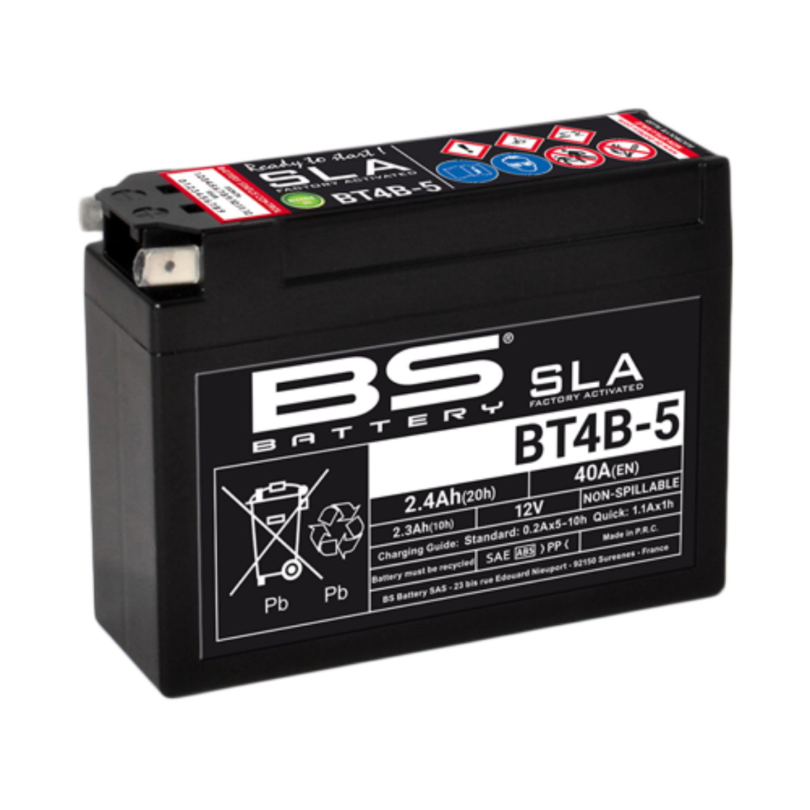 Picture of BT4B-5 12V 40CCA 2.3AH AGM SLA BS MOTORCYCLE BATTERY