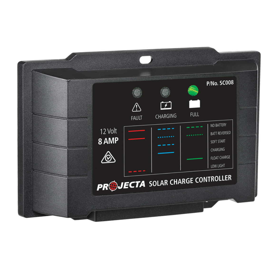Picture of PROJECTA AUTOMATIC 12V 8 AMP 4 STAGE SOLAR CHARGE CONTROLLER