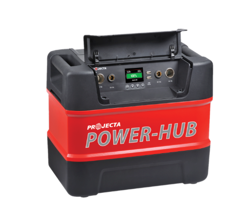 Picture of 12VOLT PORTABLE POWER HUB - INCLUDES 300W PURE SINEWAVE INVERTER AND  HCDC12-120 HARDCORE 12VOLT 120AMP HOUR DEEP CYCLE AGM BATTERY