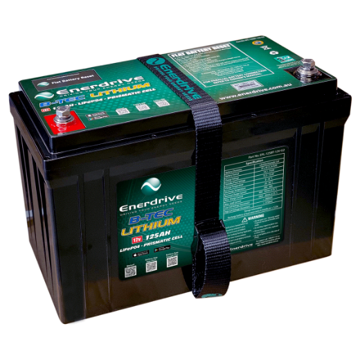 Picture of 12VOLT 125AH / 100A BMS ENERDRIVE B-TEC GEN2 LIFEPO4 LITHIUM BATTERY - IP63 RATING
