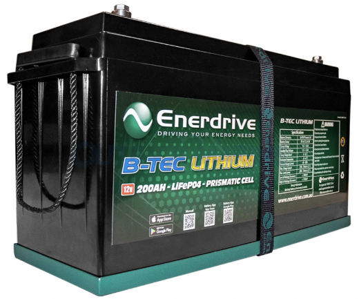 Picture of ENERDRIVE EPOWER B-TEC GEN 2 12V 200AH LITHIUM BATTERY - MAX DISCHARGE: 200A - IP63 RATING