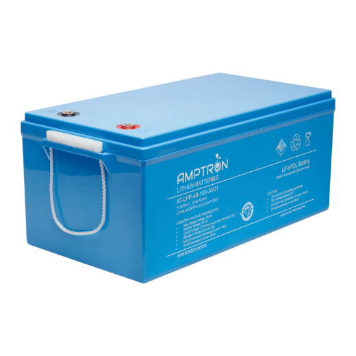 Picture of 48 VOLT 100AH /100A BMS / 5120WH CAPACITY LIFEPO4 AMPTRON BATTERY - IP65 RATING
