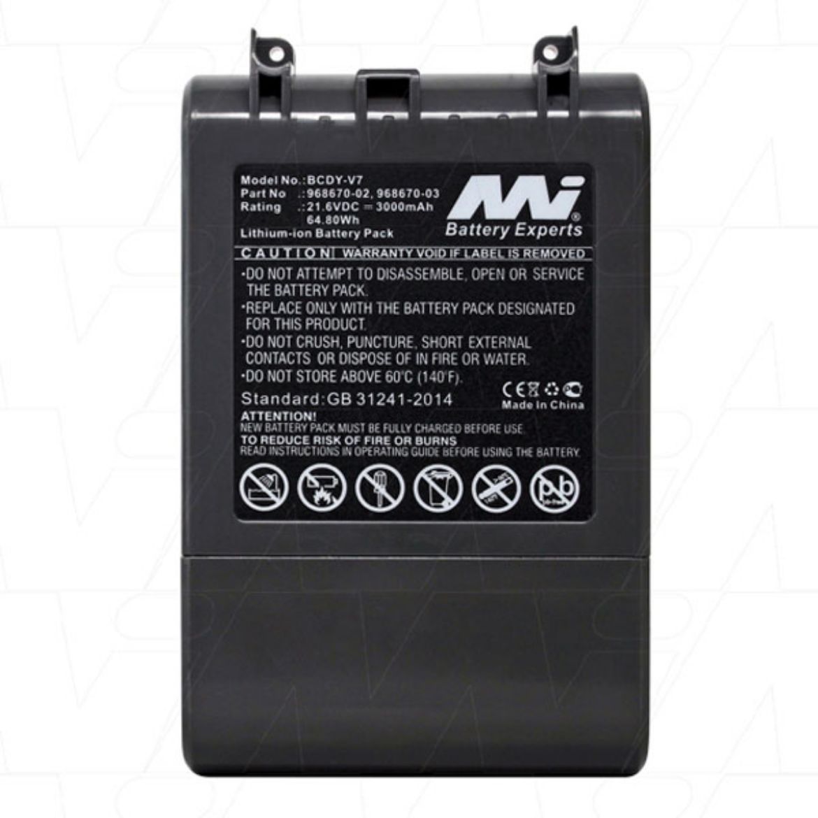 Picture of 21.6V 2500MAH DYSON CORDLESS VACUUM CLEANER BATTERY - LI-ION