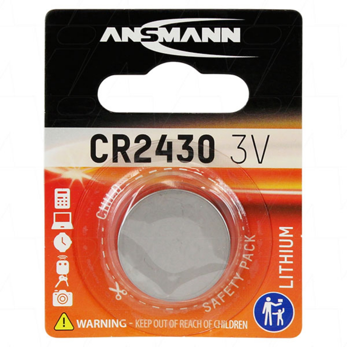 Picture of CR2430 ANSMANN 3V LITHIUM BUTTON BATTERY