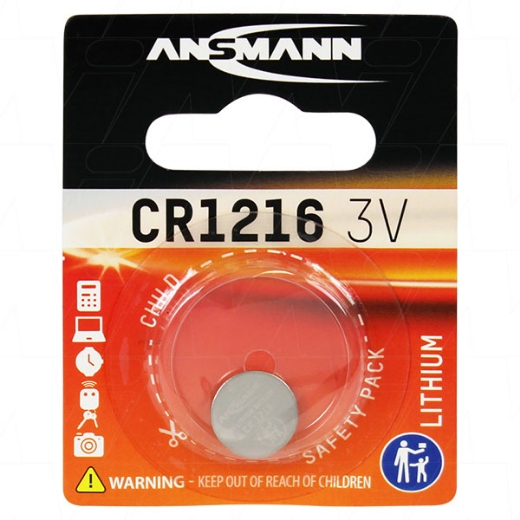 Picture of CR1216 ANSMANN 3V LITHIUM BUTTON BATTERY