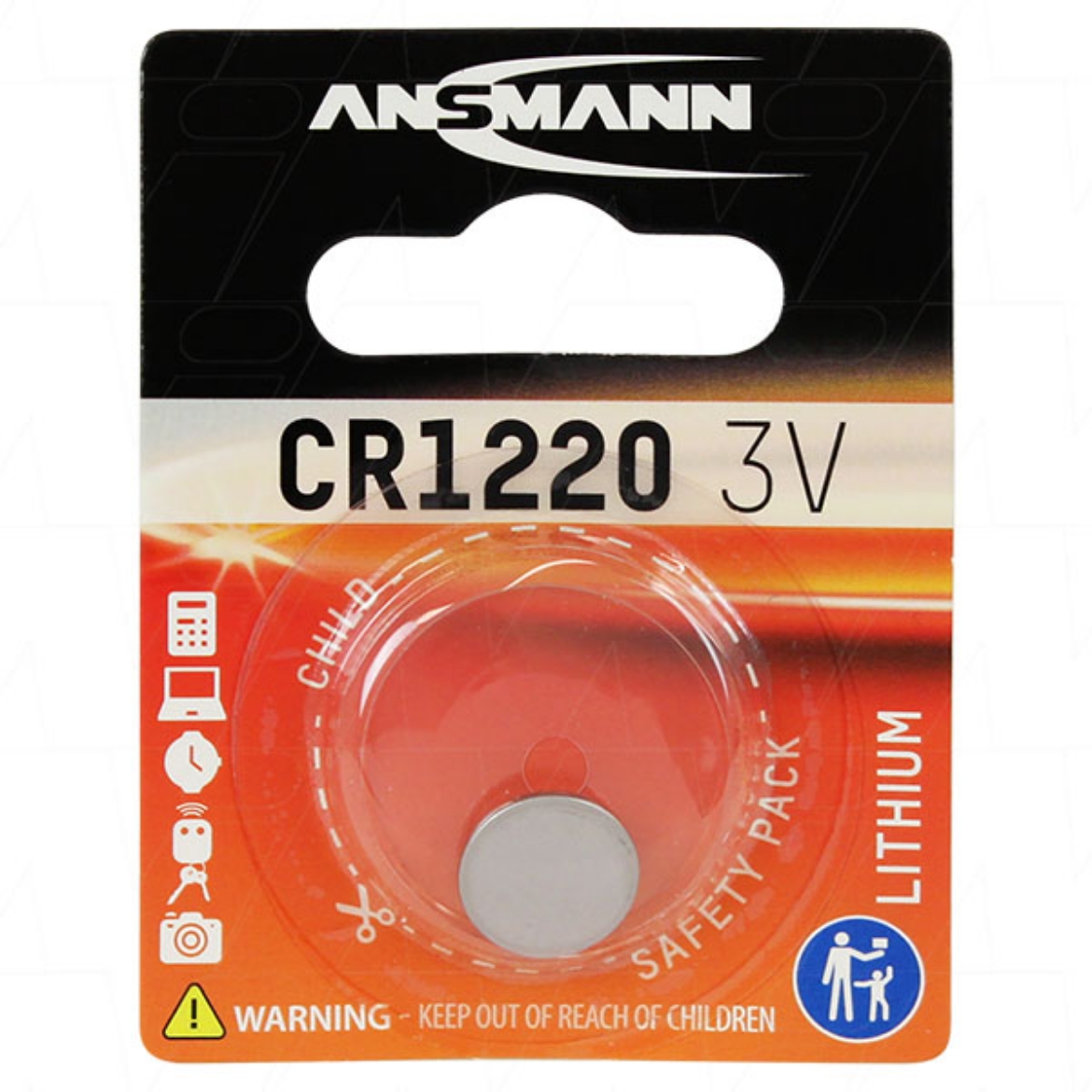 Picture of CR1220 ANSMANN 3V LITHIUM BUTTON BATTERY