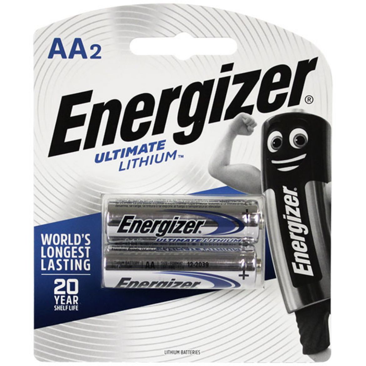 Picture of 1.5V ENERGIZER ULTIMATE LITHIUM AA (2 PACK) - *NON-RECHARGEABLE*