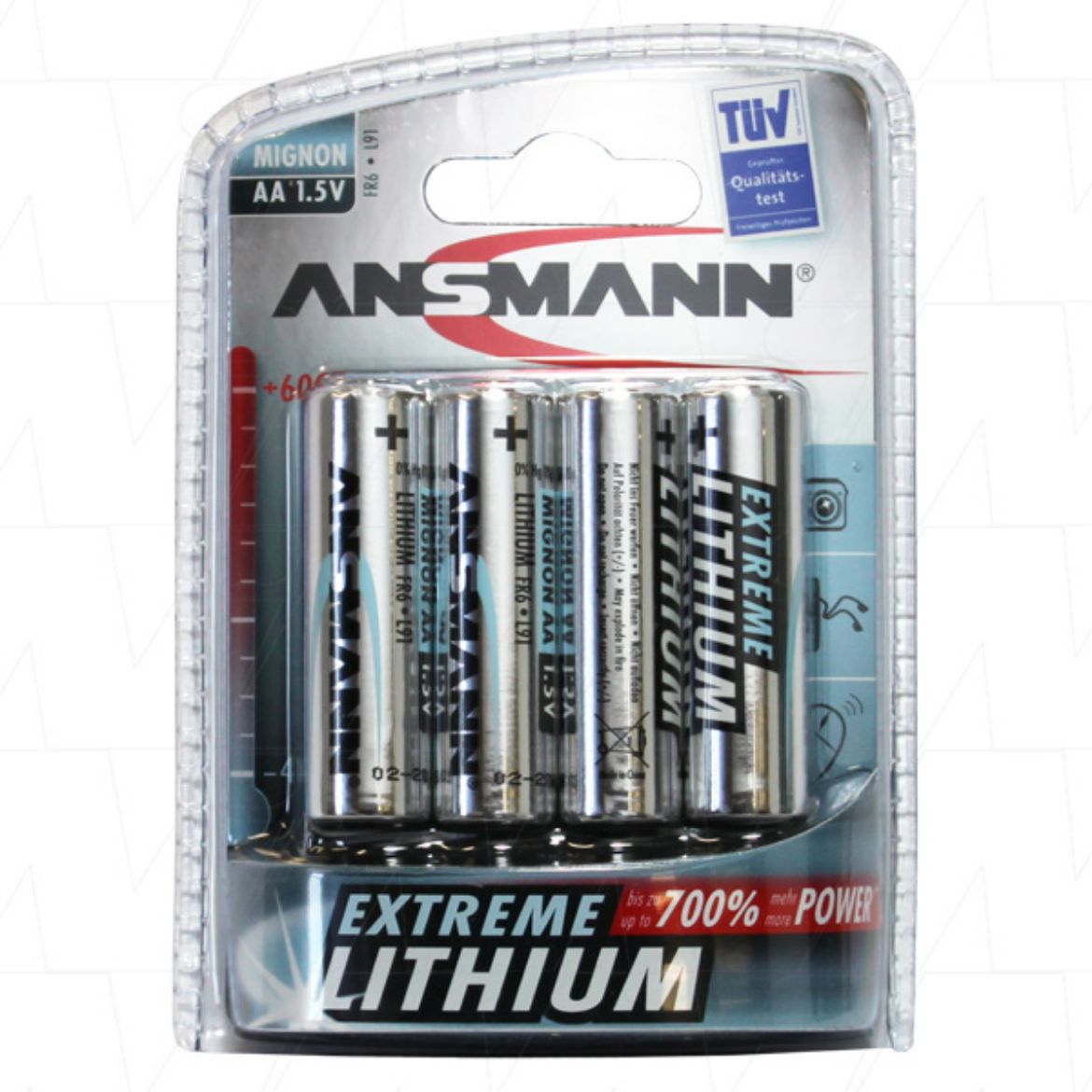 Picture of 1.5V 2.9AH ANSMANN AA NON- RECHARGEABLE LITHIUM BATTERY