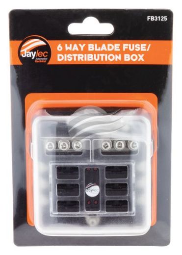 Picture of 6 WAY BLADE FUSE/DISTRIBUTION BOX WITH RED LEDS