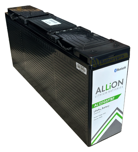 Picture of 12 VOLT 105 AMP HOUR ALLION SLIMLINE LITHIUM DEEP CYCLE BATTERY - BLUETOOTH MODEL - IP65 RATING