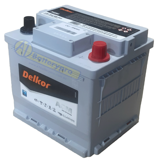 Picture of LN1554400053 - 12VOLT 520CCA 50AH DELKOR HEAVY DUTY AGM STOP START TECHNOLOGY MAINTENANCE FREE BATTERY - RHP (DIN44H)