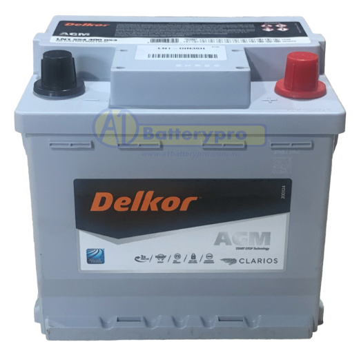 Picture of LN1554400053 - 12VOLT 520CCA 50AH DELKOR HEAVY DUTY AGM STOP START TECHNOLOGY MAINTENANCE FREE BATTERY - RHP (DIN44H)