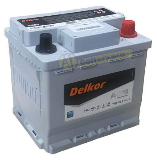 Picture of LN1554400053 - 12VOLT 520CCA 50AH DELKOR HEAVY DUTY AGM STOP START TECHNOLOGY MAINTENANCE FREE BATTERY - RHP (DIN44H)