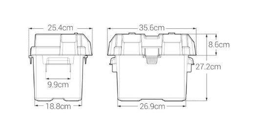 Picture of NOCO BATTERY BOX SNAP-TOP GRP 24 (NS70/N50ZZ) H-DUTY PLASTIC