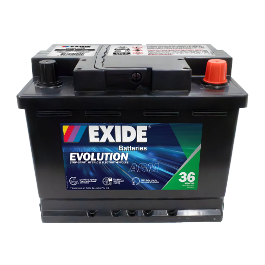 Picture of DIN55H - 12VOLT 680CCA 60AH EXIDE AGM STOP START TECHNOLOGY BATTERY - RHP