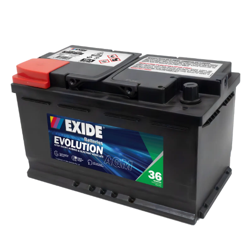 Picture of DIN77HR - 12VOLT 800CCA EXIDE AGM STOP START TECHNOLOGY BATTERY - LHP