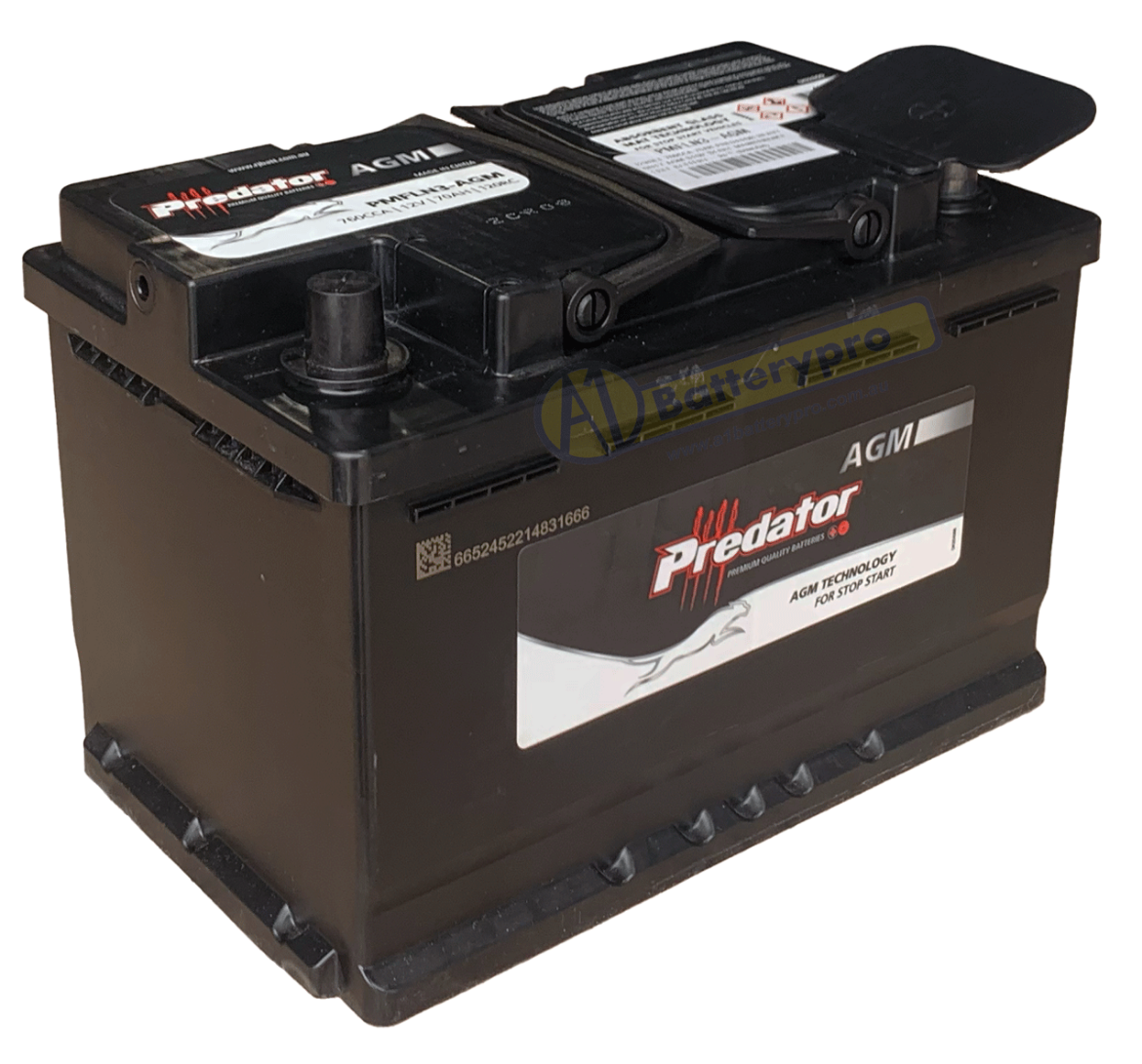 Picture of LN3-AGM 12VOLT 760CCA 70AH PREDATOR HEAVY DUTY AGM STOP START MAINTENANCE FREE BATTERY- RHP (DIN66H)