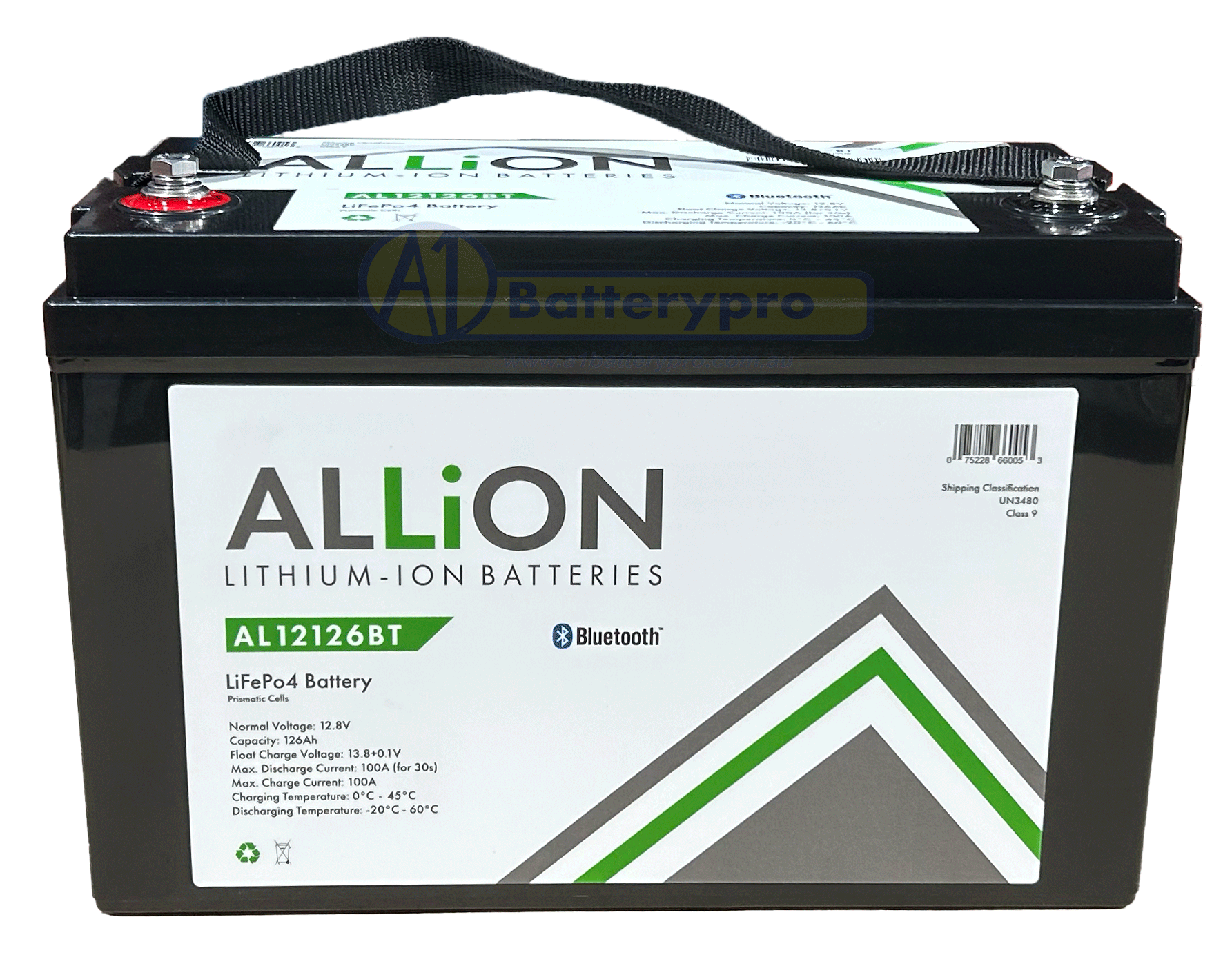 AL12126BT 12VOLT 126AH ALLION LITHIUM DEEP CYCLE BATTERY BLUETOOTH
