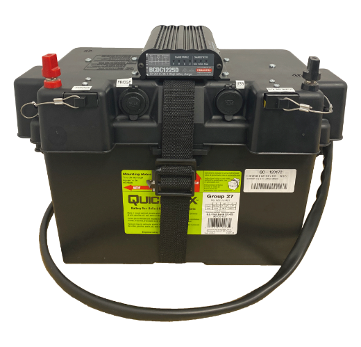 Picture of PREMADE BATTERY PACK, INCLUDES 25 AMP DC-DC REDARC CHARGER/ISOLATOR, 126 AMP/HR LITHIUM BATTERY, ACCESSORY SOCKET