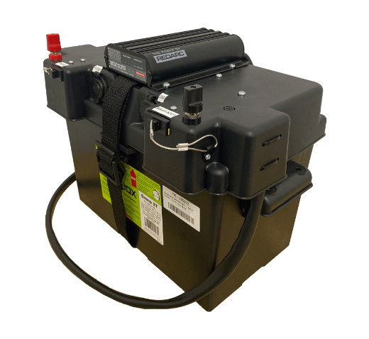 Picture of PREMADE BATTERY PACK, INCLUDES 25 AMP DC-DC REDARC CHARGER/ISOLATOR, 126 AMP/HR LITHIUM BATTERY, ACCESSORY SOCKET