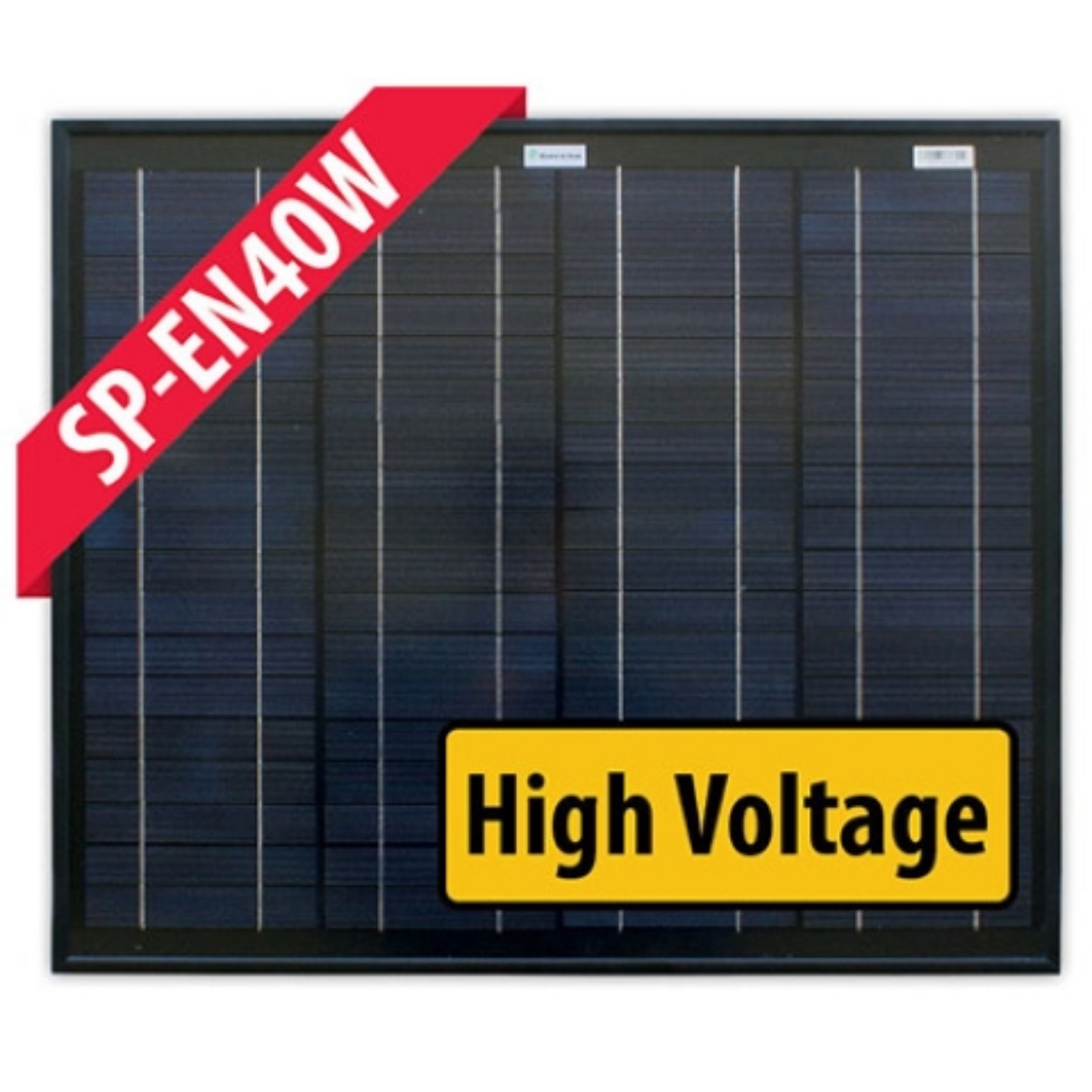 Picture of ENERDRIVE 40W 24V FIXED SOLAR PANEL - BLACK FRAME