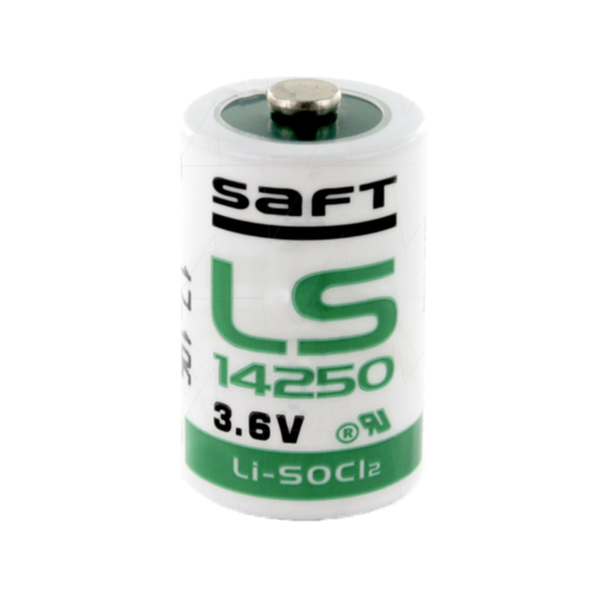 Picture of SAFT 1/2 AA 3.6 VOLT 1200MAH LITHIUM CELL BATTERY - BOBBIN TYPE